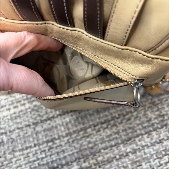 Vintage Coach Legacy Beige Leather Drawstring Backpack 9368 Classic Bag - Picture 5 of 15